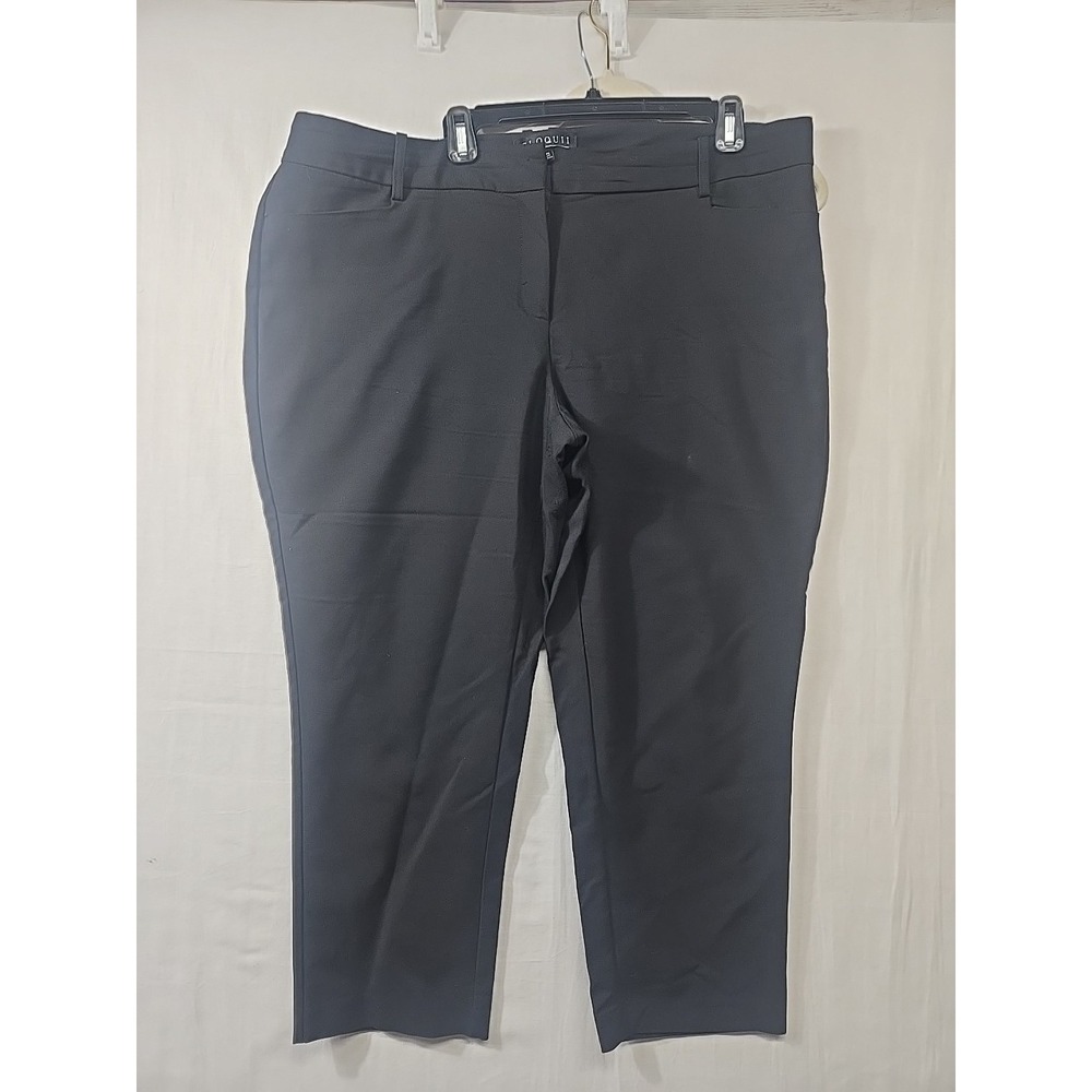 Eloquii Womens‎ Pants Solid Black Size 18 Short Dress Pant Career Office Work